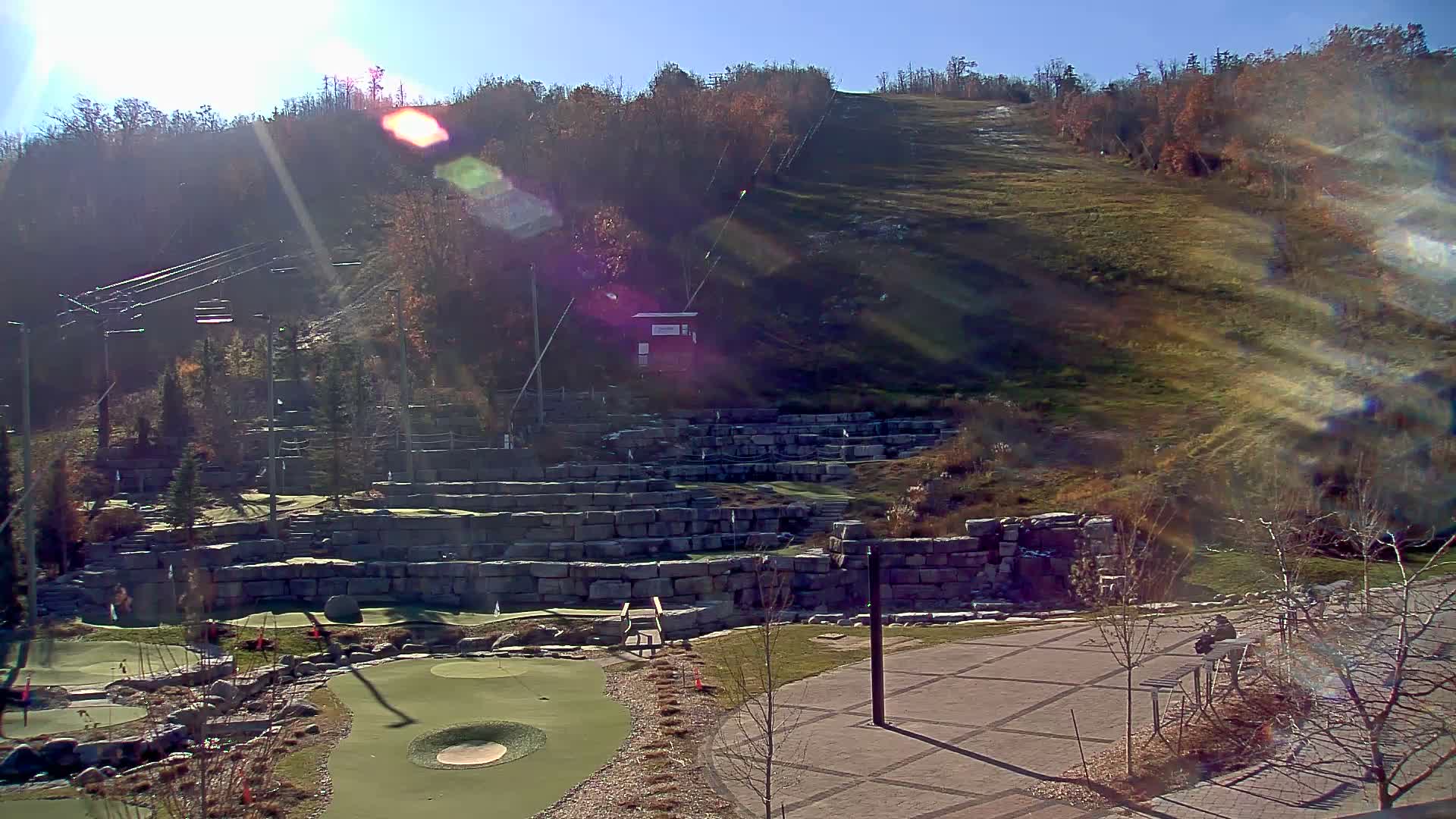 Blue Mountain Village Base Ski Slope and Ropeway Live Cam - Collingwood, Blue Mountains, Simcoe, Ontario, Canada