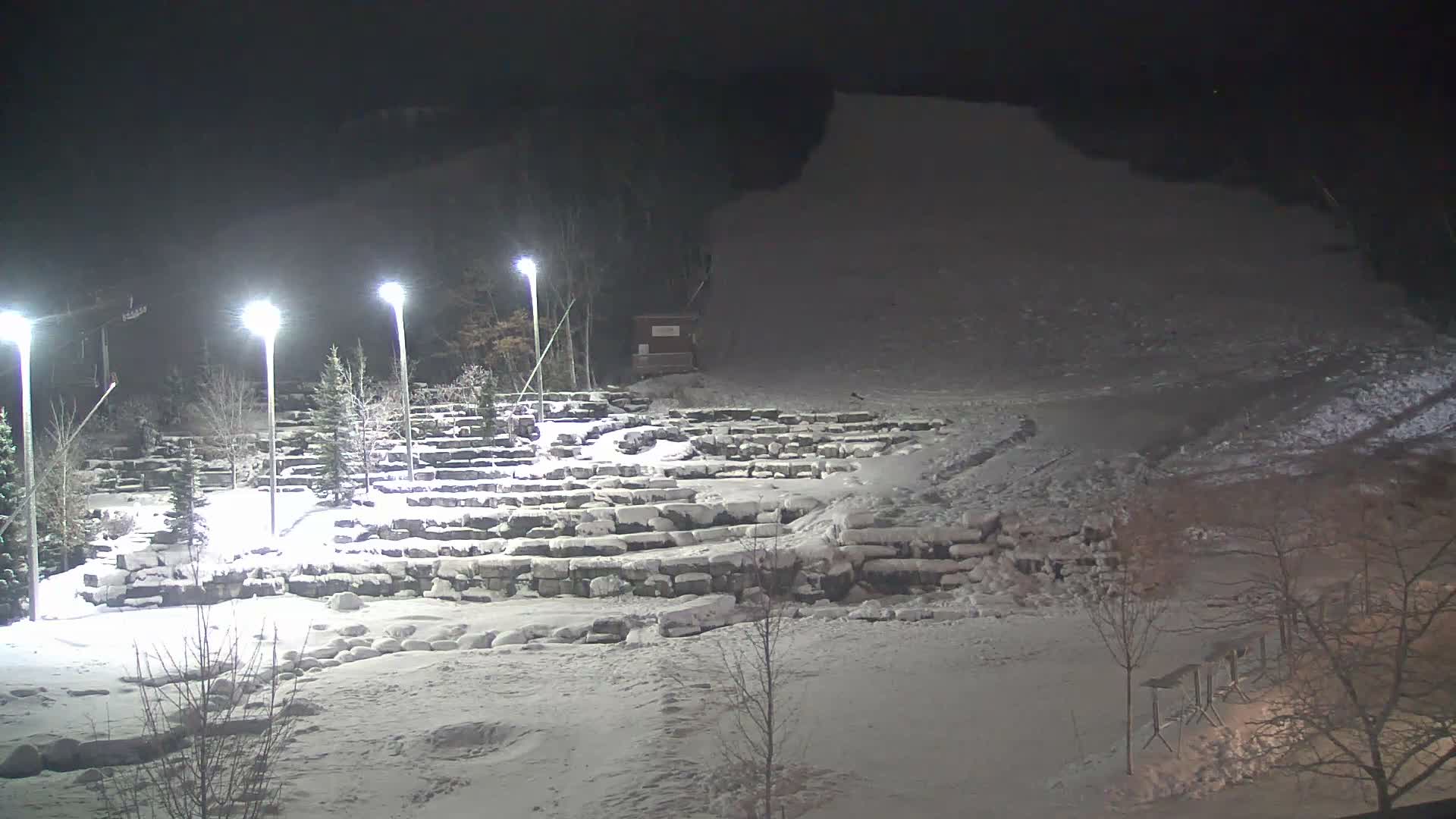 Blue Mountain Village Base Ski Slope and Ropeway Live Cam - Collingwood, Blue Mountains, Simcoe, Ontario, Canada