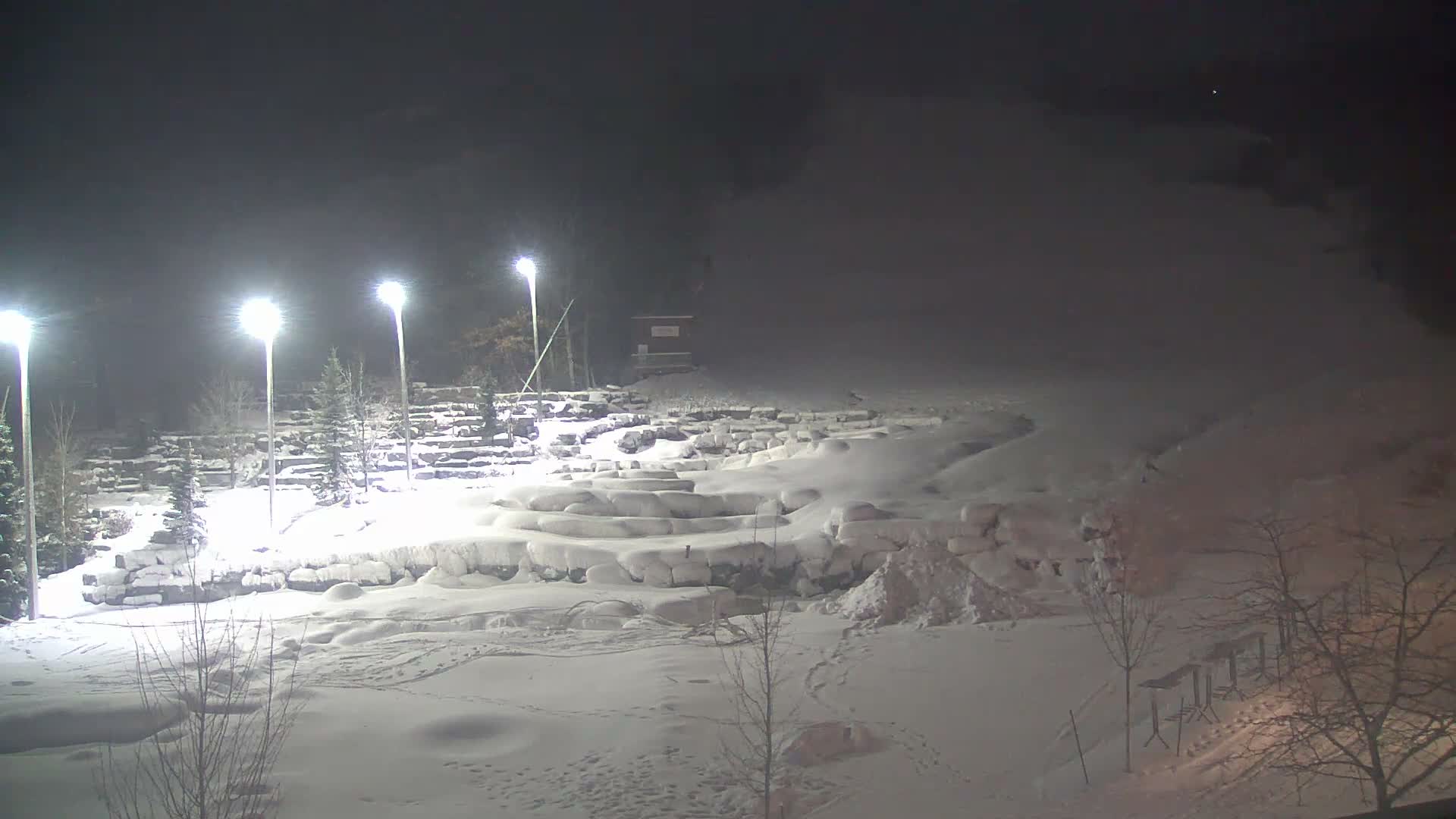 Blue Mountain Village Base Ski Slope and Ropeway Live Cam - Collingwood, Blue Mountains, Simcoe, Ontario, Canada