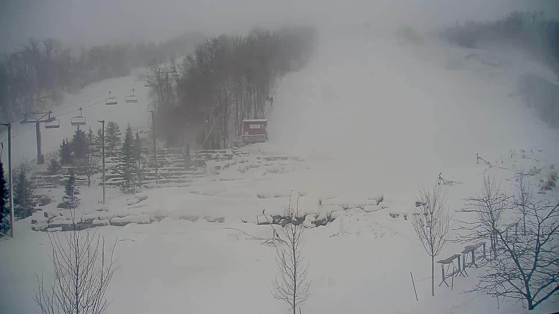 Blue Mountain Village Base Ski Slope and Ropeway Live Cam - Collingwood, Blue Mountains, Simcoe, Ontario, Canada