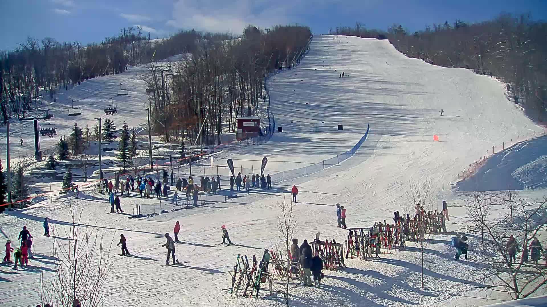 Blue Mountain Village Base Ski Slope and Ropeway Live Cam - Collingwood, Blue Mountains, Simcoe, Ontario, Canada