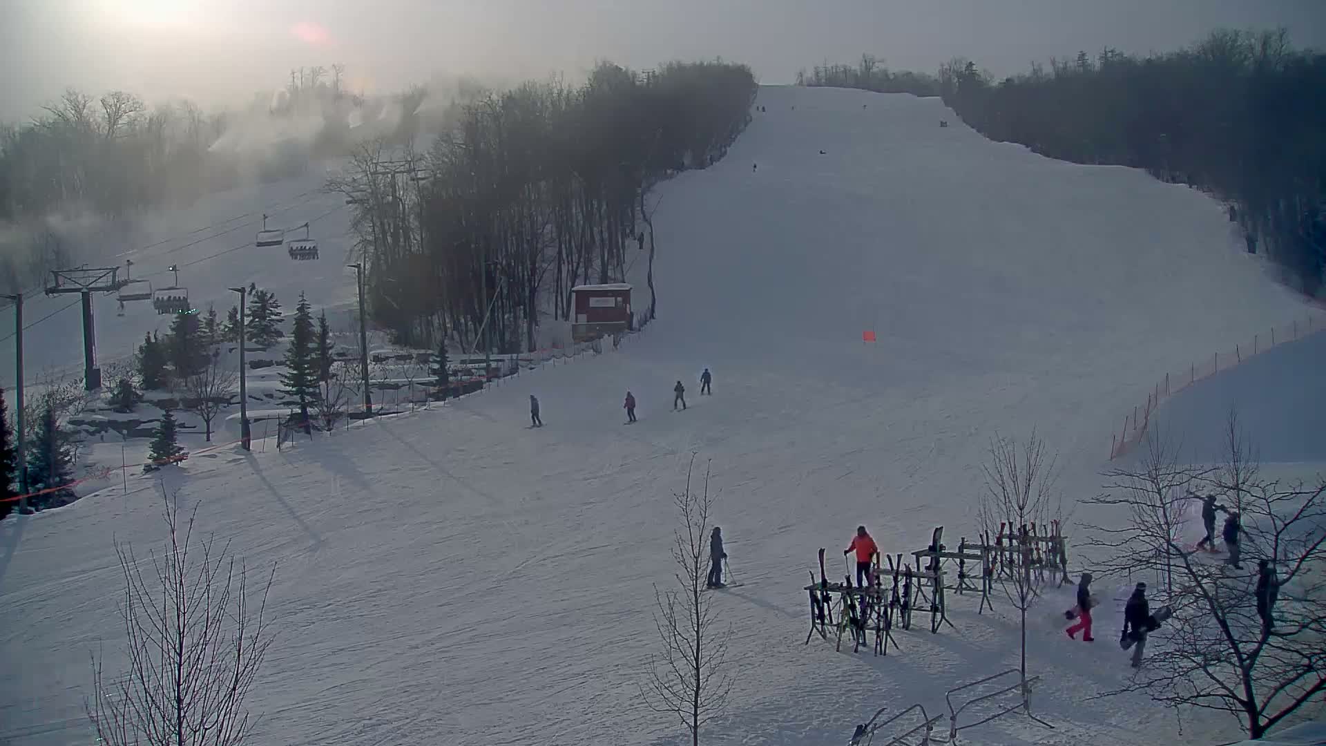 Blue Mountain Village Base Ski Slope and Ropeway Live Cam - Collingwood, Blue Mountains, Simcoe, Ontario, Canada