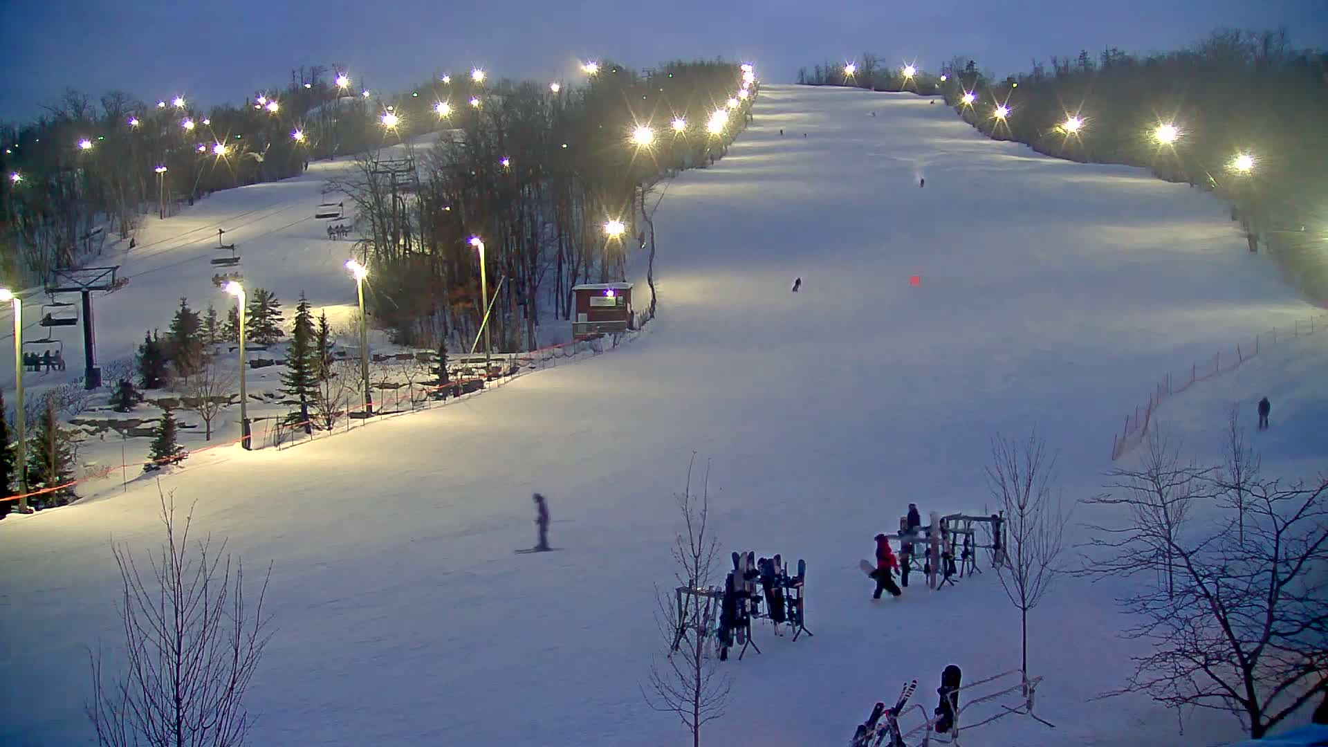 Blue Mountain Village Base Ski Slope and Ropeway Live Cam - Collingwood, Blue Mountains, Simcoe, Ontario, Canada