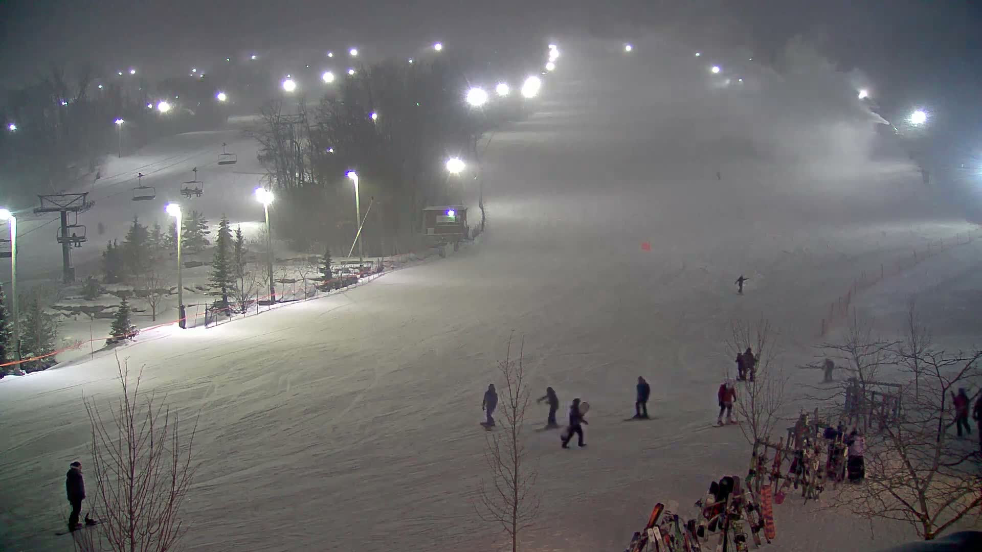 Blue Mountain Village Base Ski Slope and Ropeway Live Cam - Collingwood, Blue Mountains, Simcoe, Ontario, Canada
