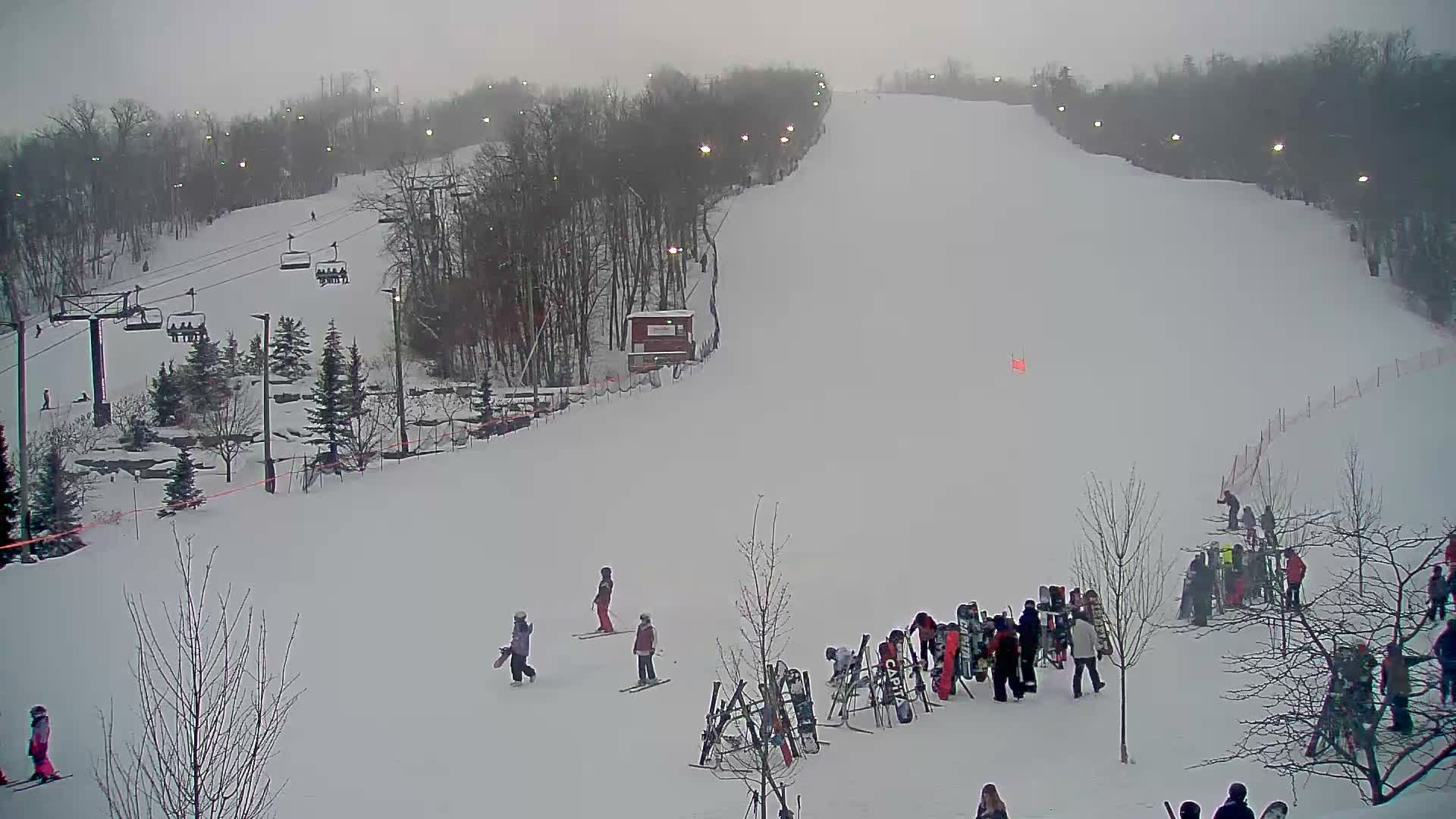 Blue Mountain Village Base Ski Slope and Ropeway Live Cam - Collingwood, Blue Mountains, Simcoe, Ontario, Canada