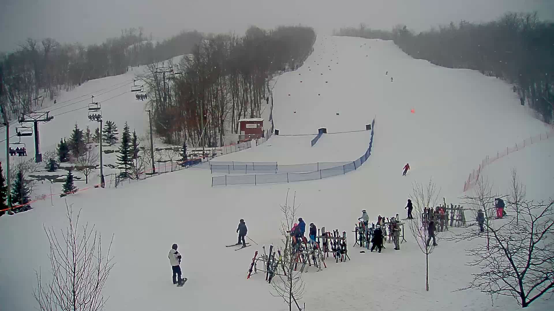 Blue Mountain Village Base Ski Slope and Ropeway Live Cam - Collingwood, Blue Mountains, Simcoe, Ontario, Canada