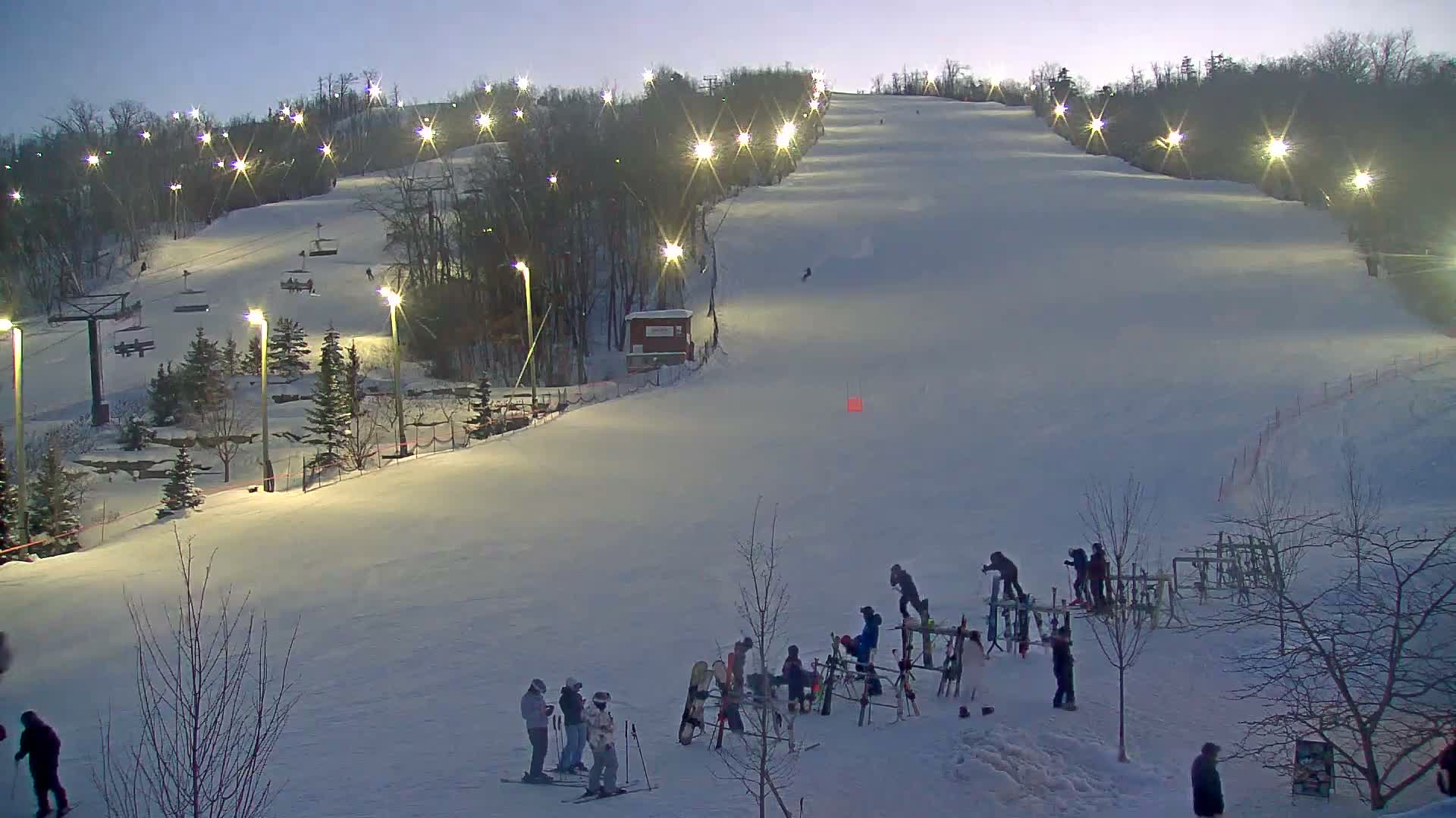 Blue Mountain Village Base Ski Slope and Ropeway Live Cam - Collingwood, Blue Mountains, Simcoe, Ontario, Canada