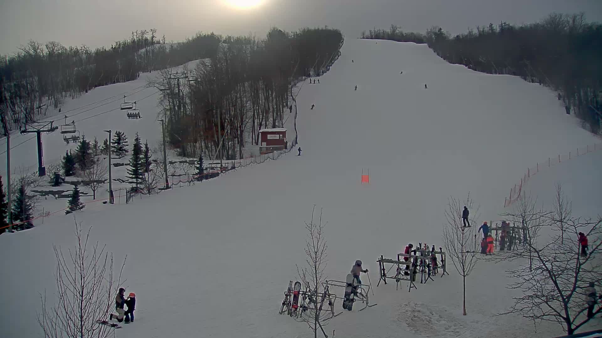 Blue Mountain Village Base Ski Slope and Ropeway Live Cam - Collingwood, Blue Mountains, Simcoe, Ontario, Canada