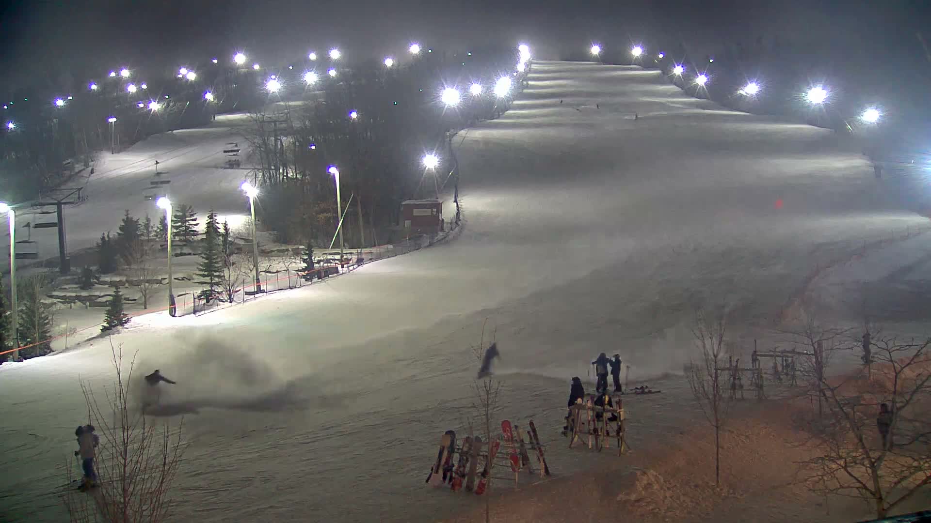 Blue Mountain Village Base Ski Slope and Ropeway Live Cam - Collingwood, Blue Mountains, Simcoe, Ontario, Canada