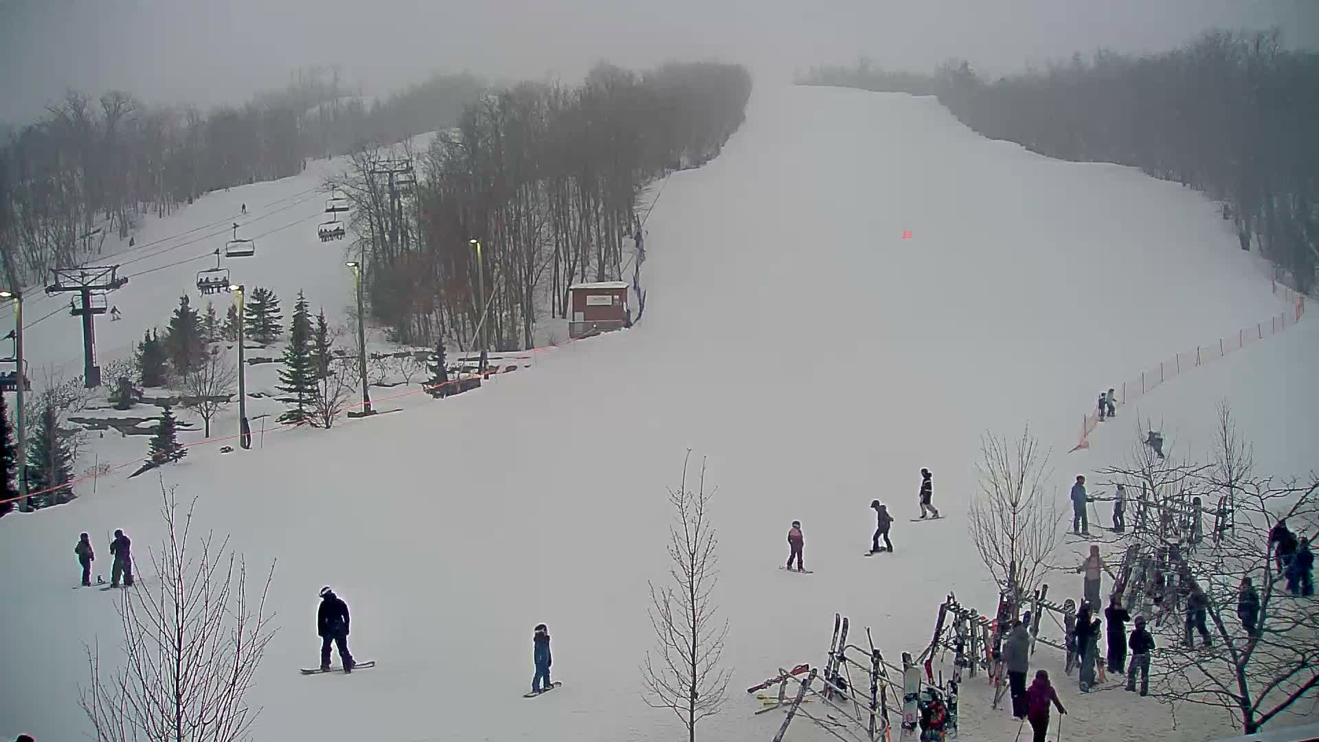 Blue Mountain Village Base Ski Slope and Ropeway Live Cam - Collingwood, Blue Mountains, Simcoe, Ontario, Canada