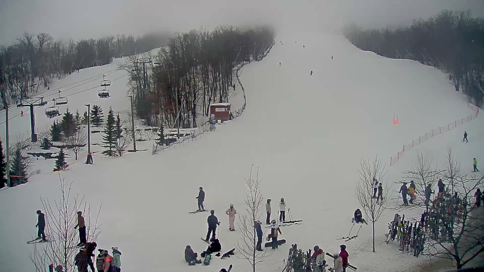 Blue Mountain Village Base Ski Slope and Ropeway Live Cam - Collingwood, Blue Mountains, Simcoe, Ontario, Canada