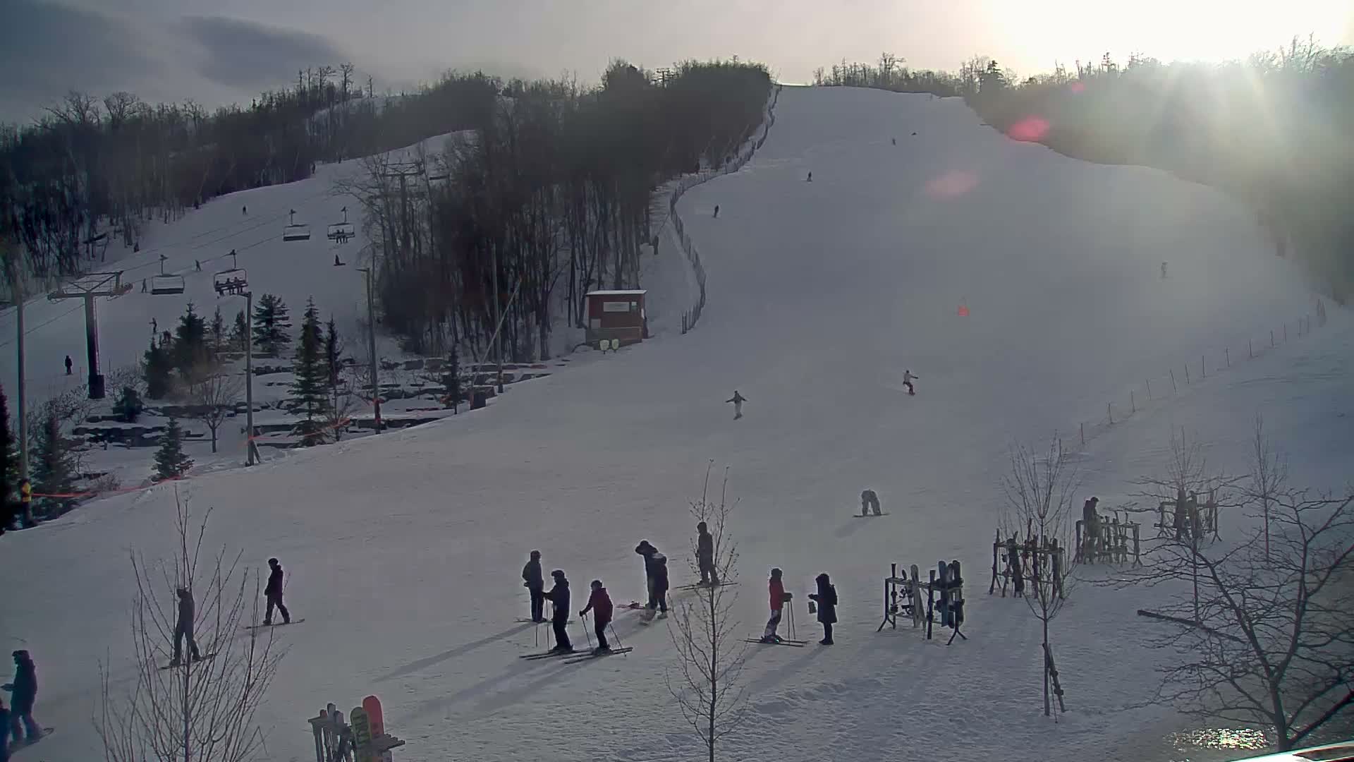 Blue Mountain Village Base Ski Slope and Ropeway Live Cam - Collingwood, Blue Mountains, Simcoe, Ontario, Canada