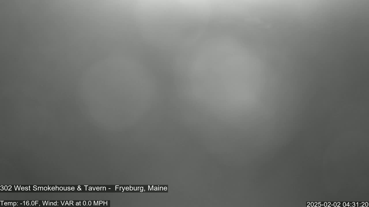 A blurry, gray image shows an overcast sky with a temperature of -16°F and no wind.