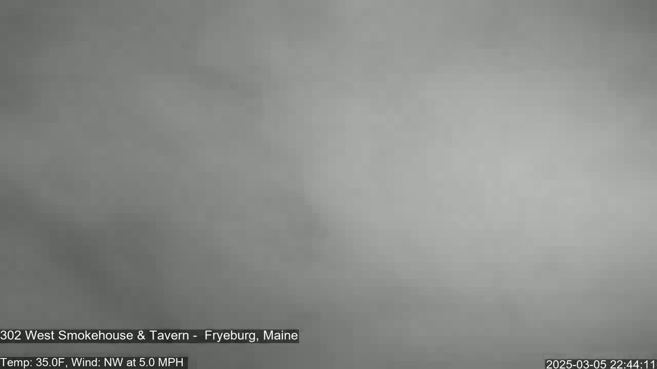 A gray, overcast outdoor scene with a 35°F temperature and a 5.0 mph northwest wind.