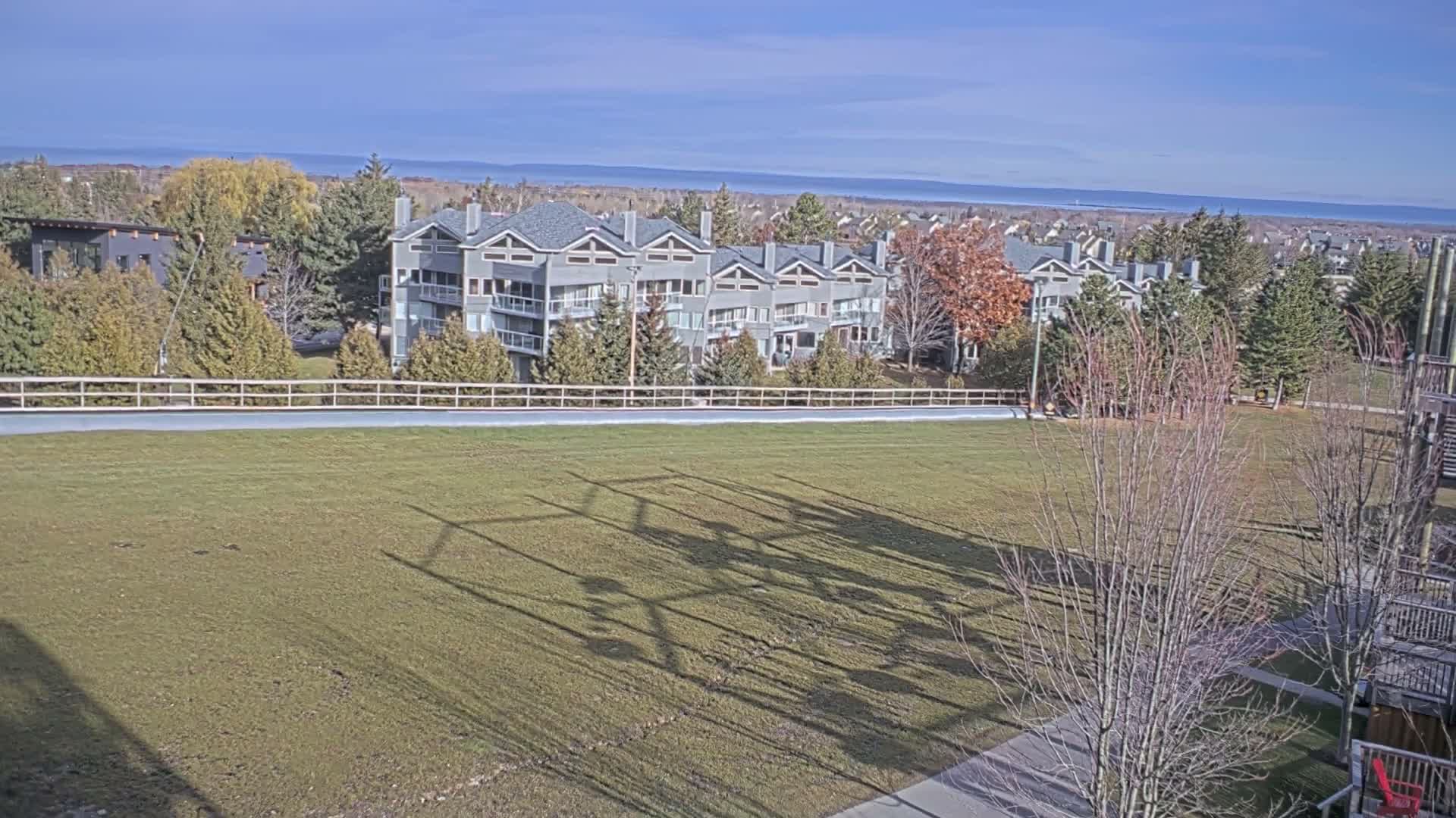 Blue Mountain Village Hotel Area & Collingwood City Skyline Live Cam - Collingwood, Blue Mountains, Simcoe, Ontario, Canada