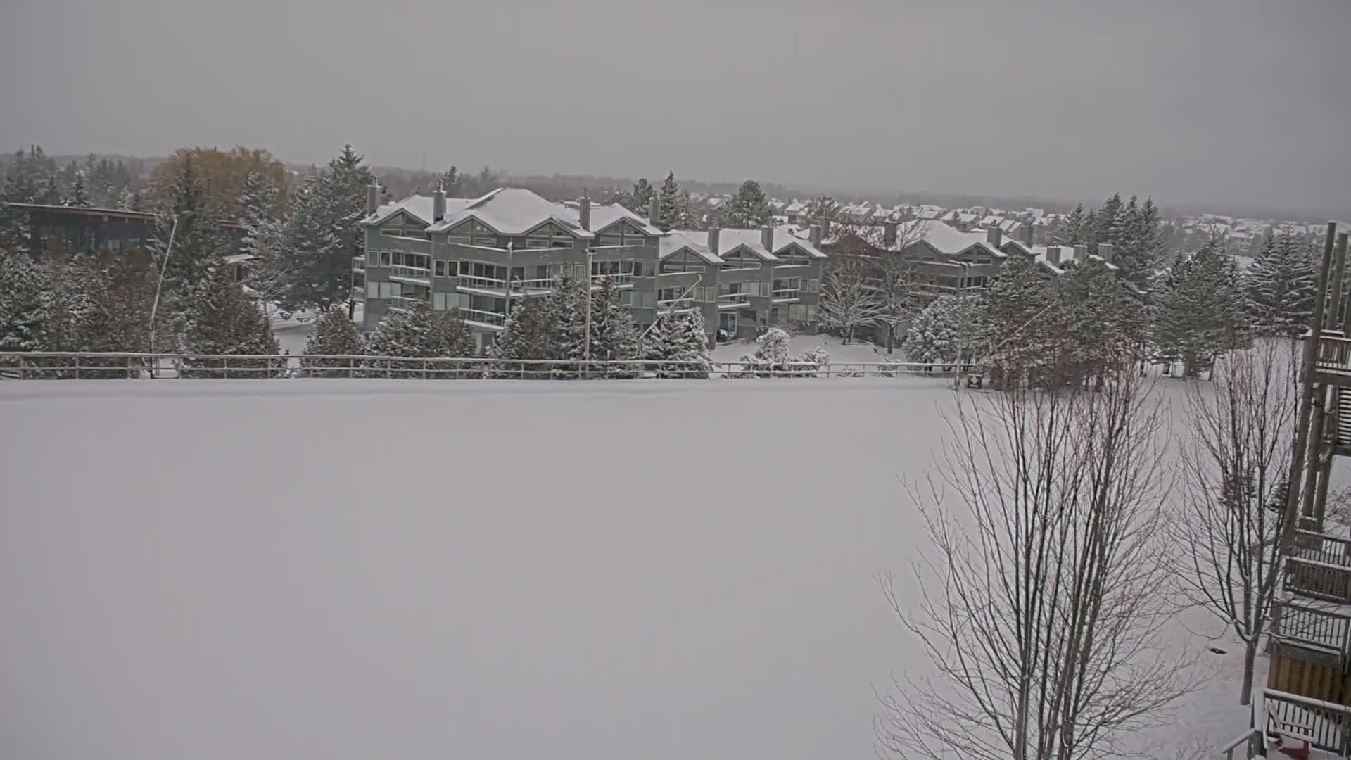 Blue Mountain Village Hotel Area & Collingwood City Skyline Live Cam - Collingwood, Blue Mountains, Simcoe, Ontario, Canada