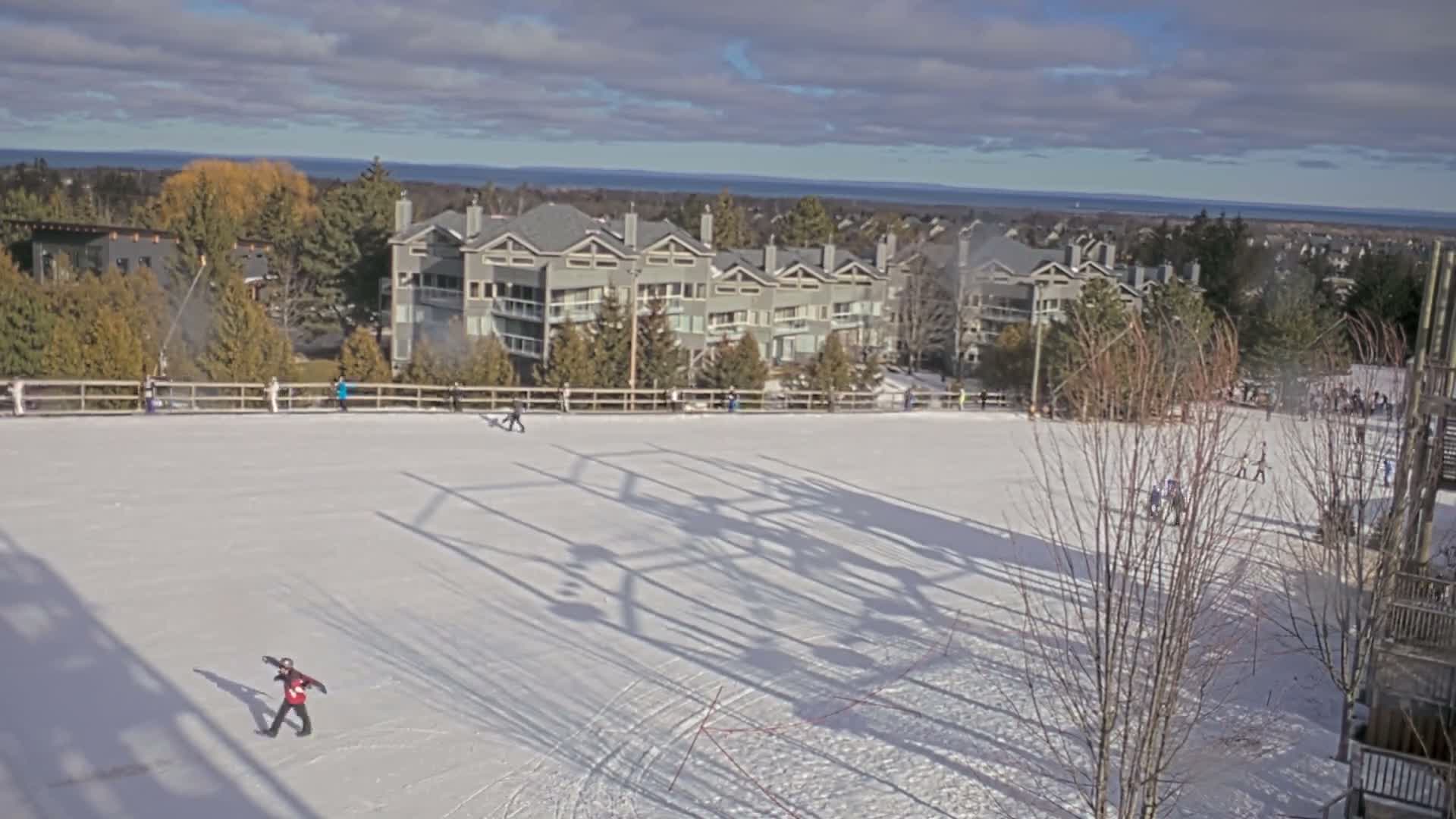 Blue Mountain Village Hotel Area & Collingwood City Skyline Live Cam - Collingwood, Blue Mountains, Simcoe, Ontario, Canada