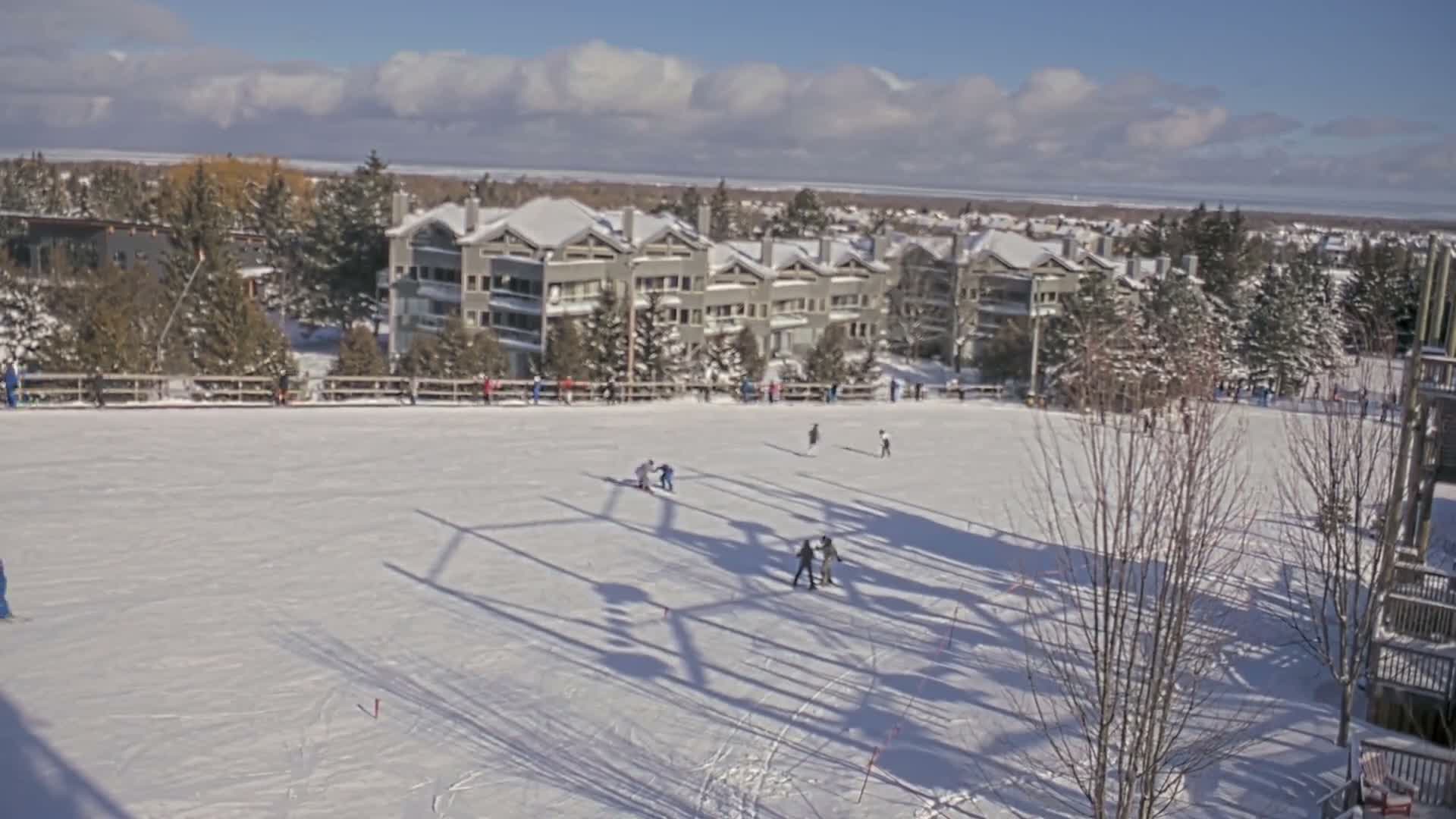 Blue Mountain Village Hotel Area & Collingwood City Skyline Live Cam - Collingwood, Blue Mountains, Simcoe, Ontario, Canada