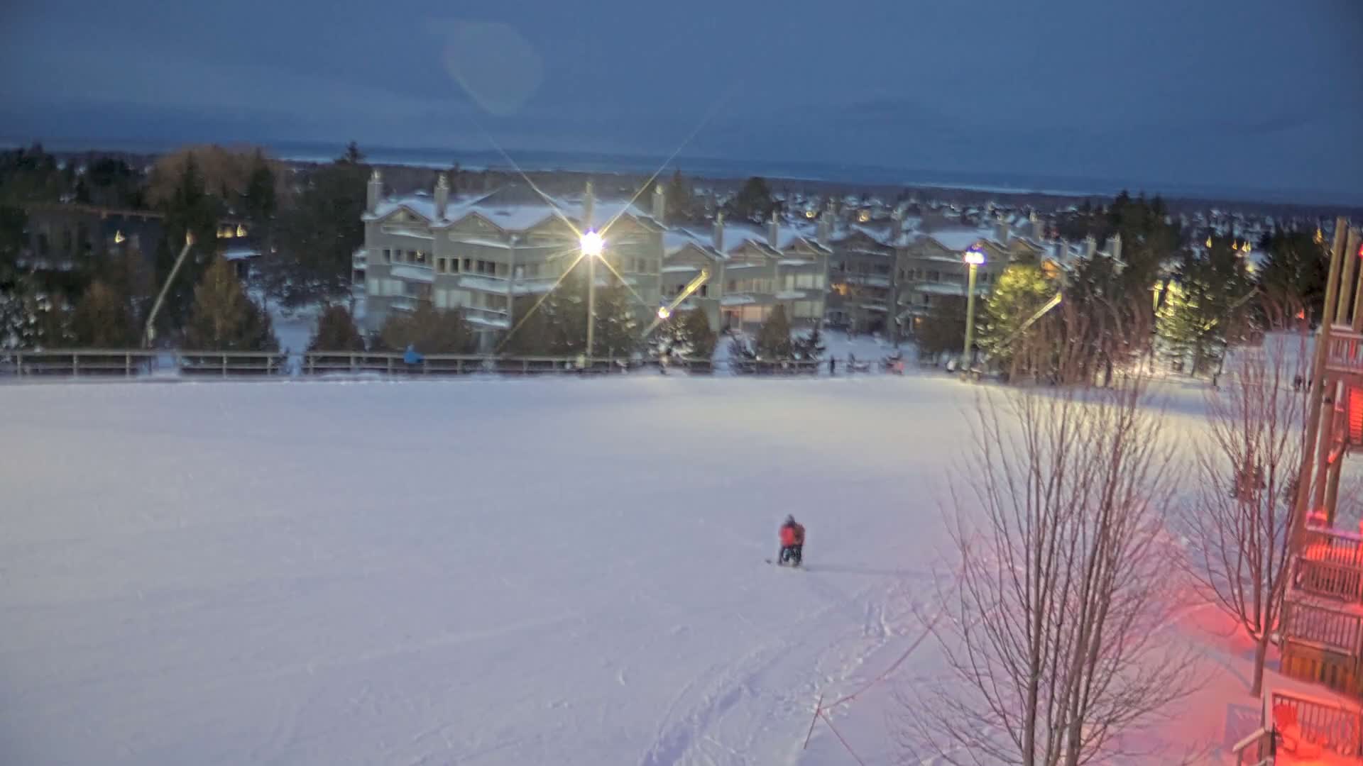 Blue Mountain Village Hotel Area & Collingwood City Skyline Live Cam - Collingwood, Blue Mountains, Simcoe, Ontario, Canada