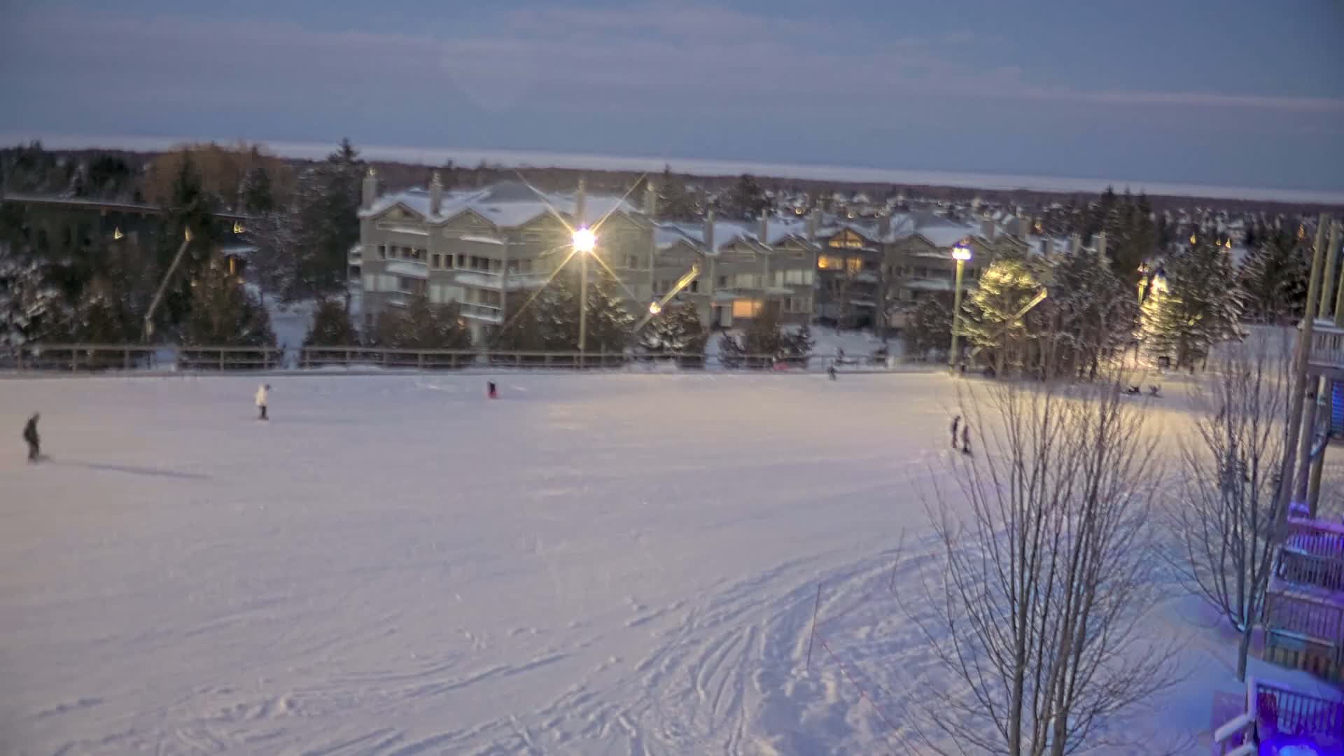 Blue Mountain Village Hotel Area & Collingwood City Skyline Live Cam - Collingwood, Blue Mountains, Simcoe, Ontario, Canada