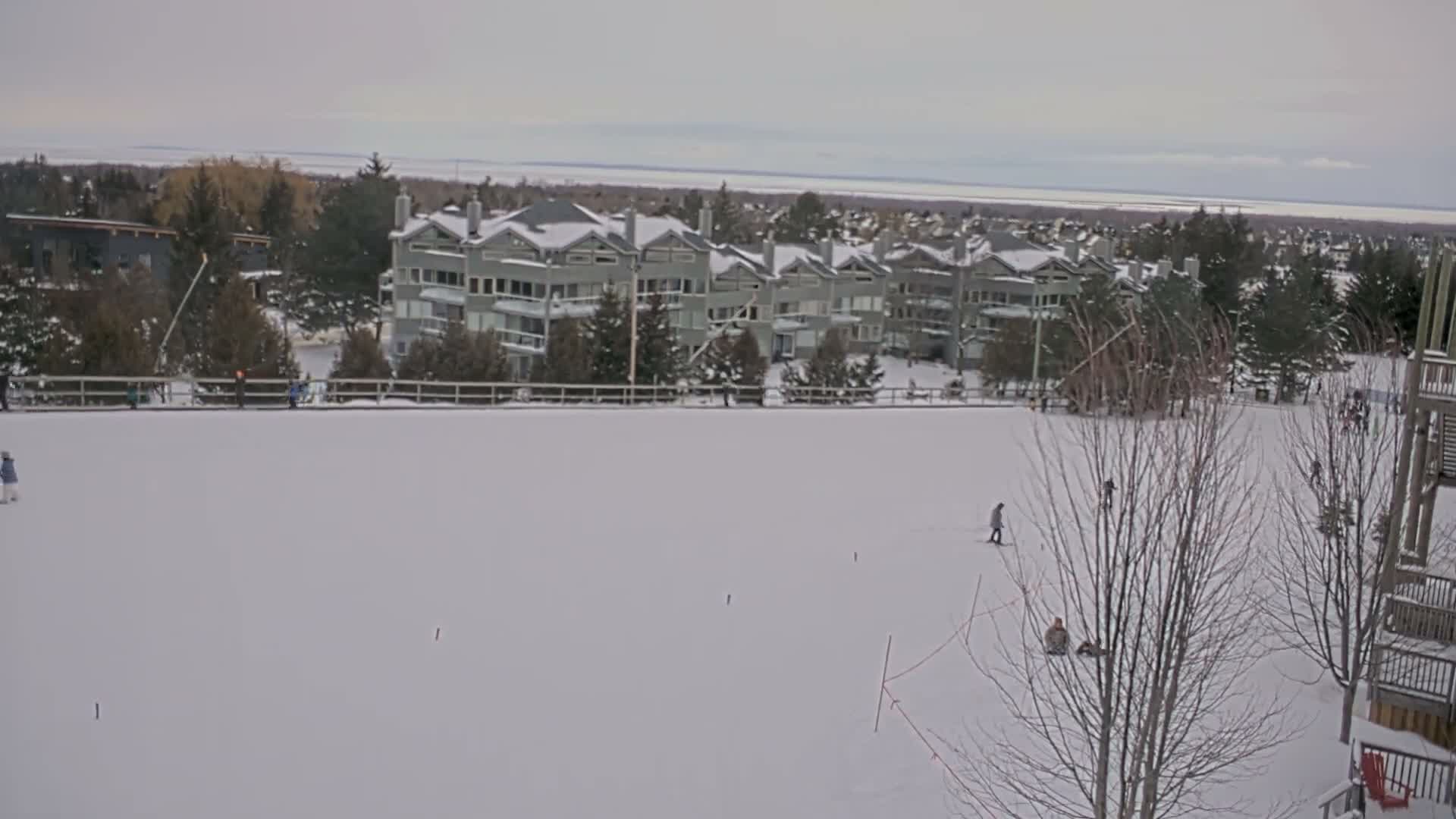 Blue Mountain Village Hotel Area & Collingwood City Skyline Live Cam - Collingwood, Blue Mountains, Simcoe, Ontario, Canada