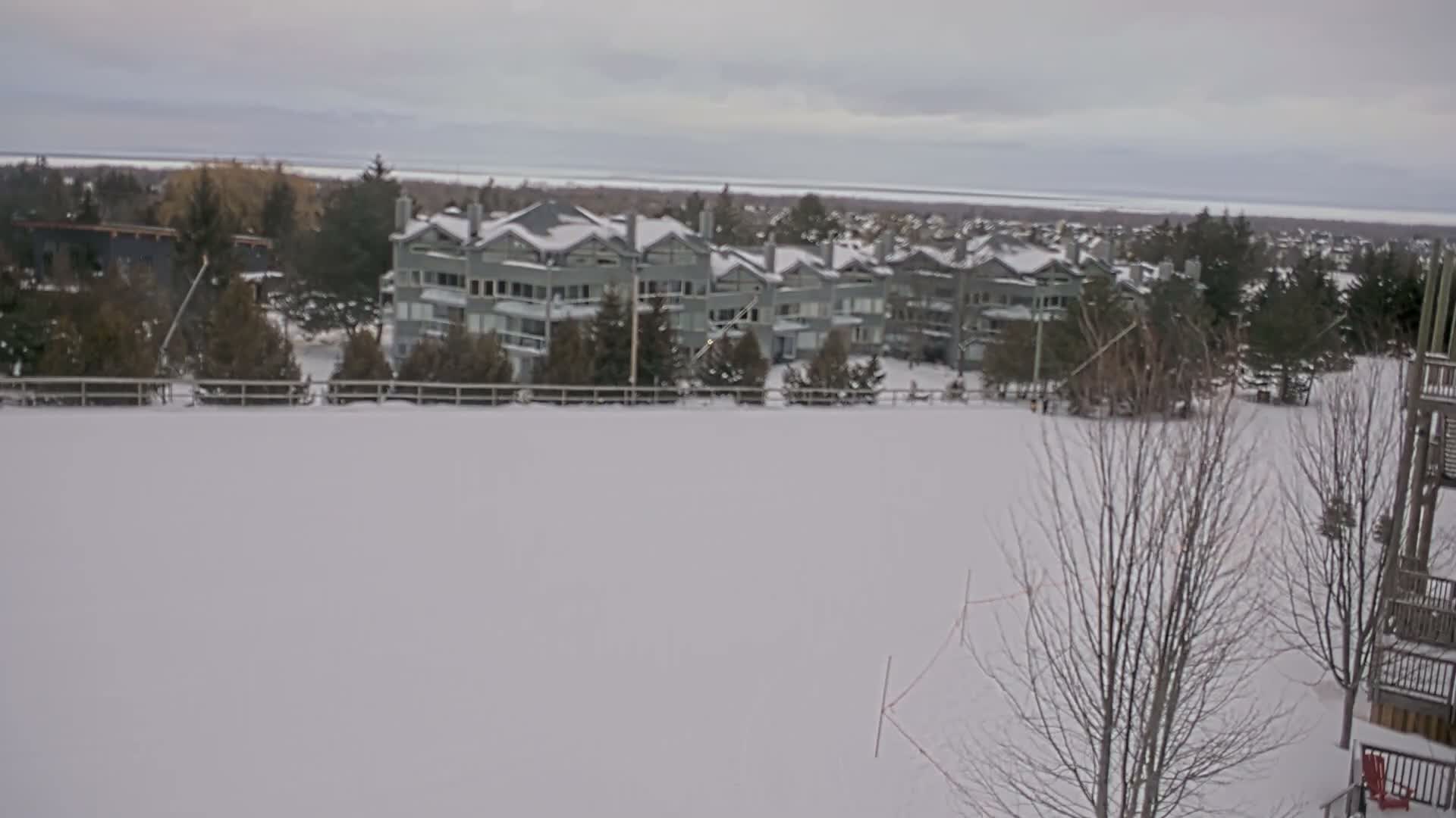 Blue Mountain Village Hotel Area & Collingwood City Skyline Live Cam - Collingwood, Blue Mountains, Simcoe, Ontario, Canada