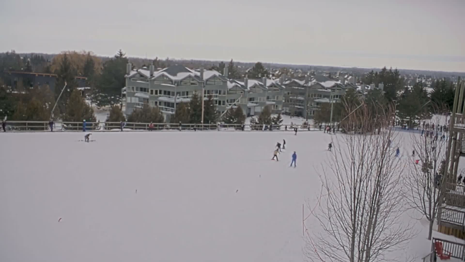 Blue Mountain Village Hotel Area & Collingwood City Skyline Live Cam - Collingwood, Blue Mountains, Simcoe, Ontario, Canada