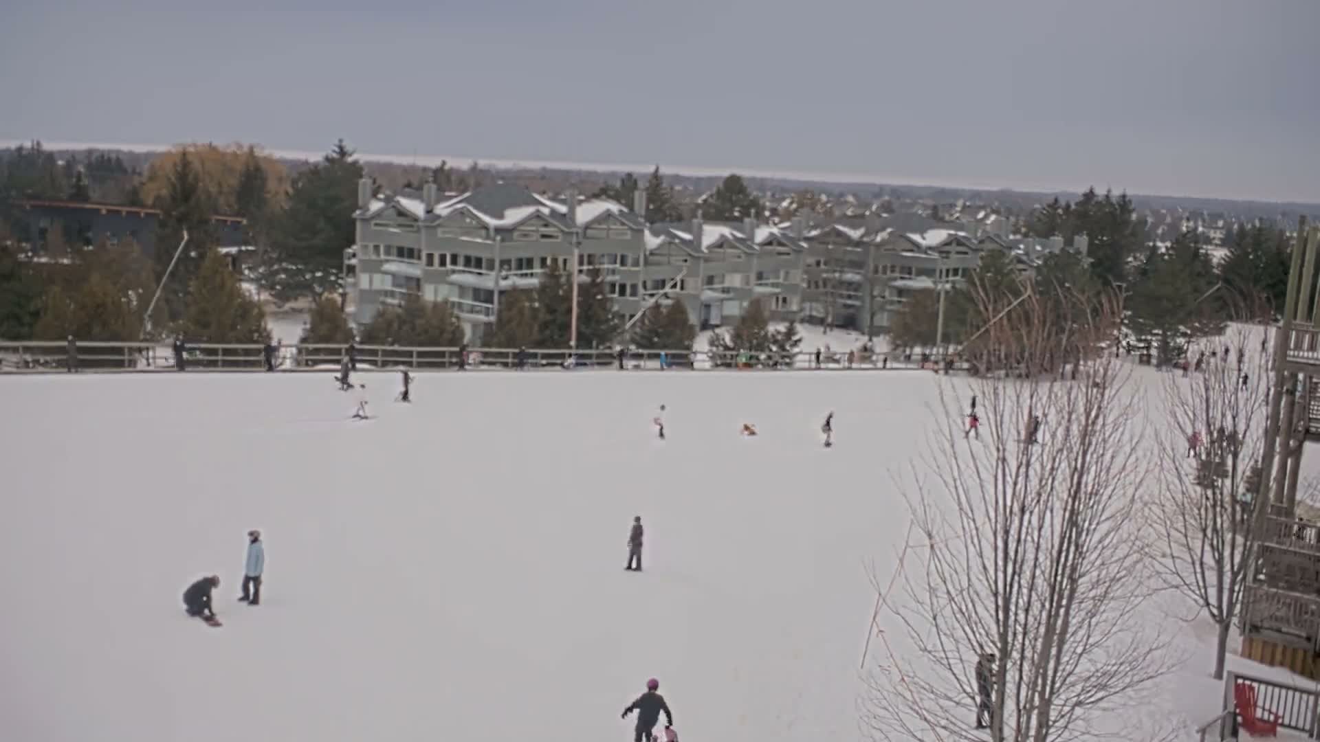 Blue Mountain Village Hotel Area & Collingwood City Skyline Live Cam - Collingwood, Blue Mountains, Simcoe, Ontario, Canada