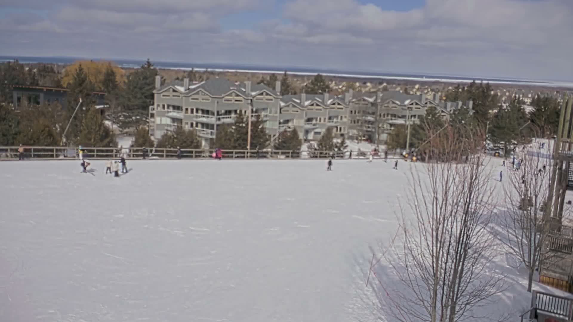 Blue Mountain Village Hotel Area & Collingwood City Skyline Live Cam - Collingwood, Blue Mountains, Simcoe, Ontario, Canada