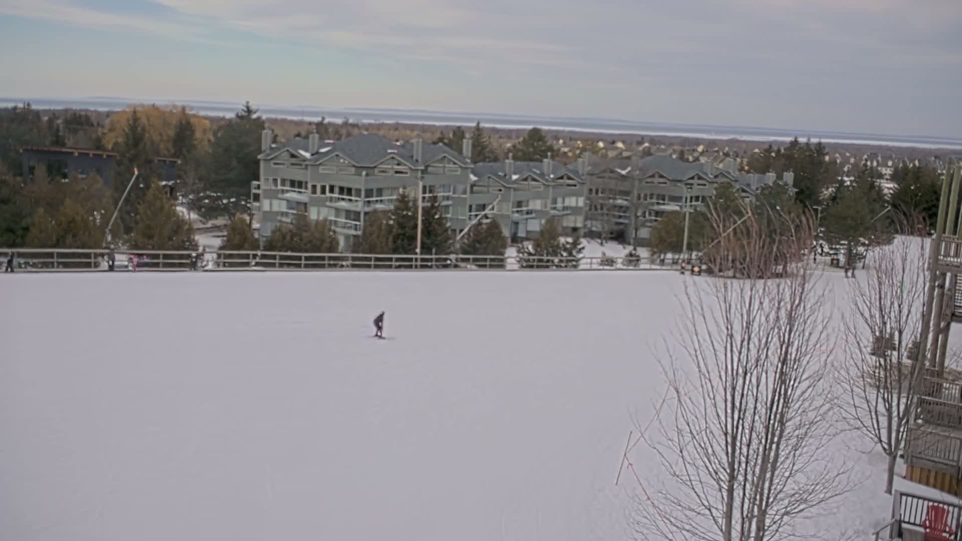 Blue Mountain Village Hotel Area & Collingwood City Skyline Live Cam - Collingwood, Blue Mountains, Simcoe, Ontario, Canada