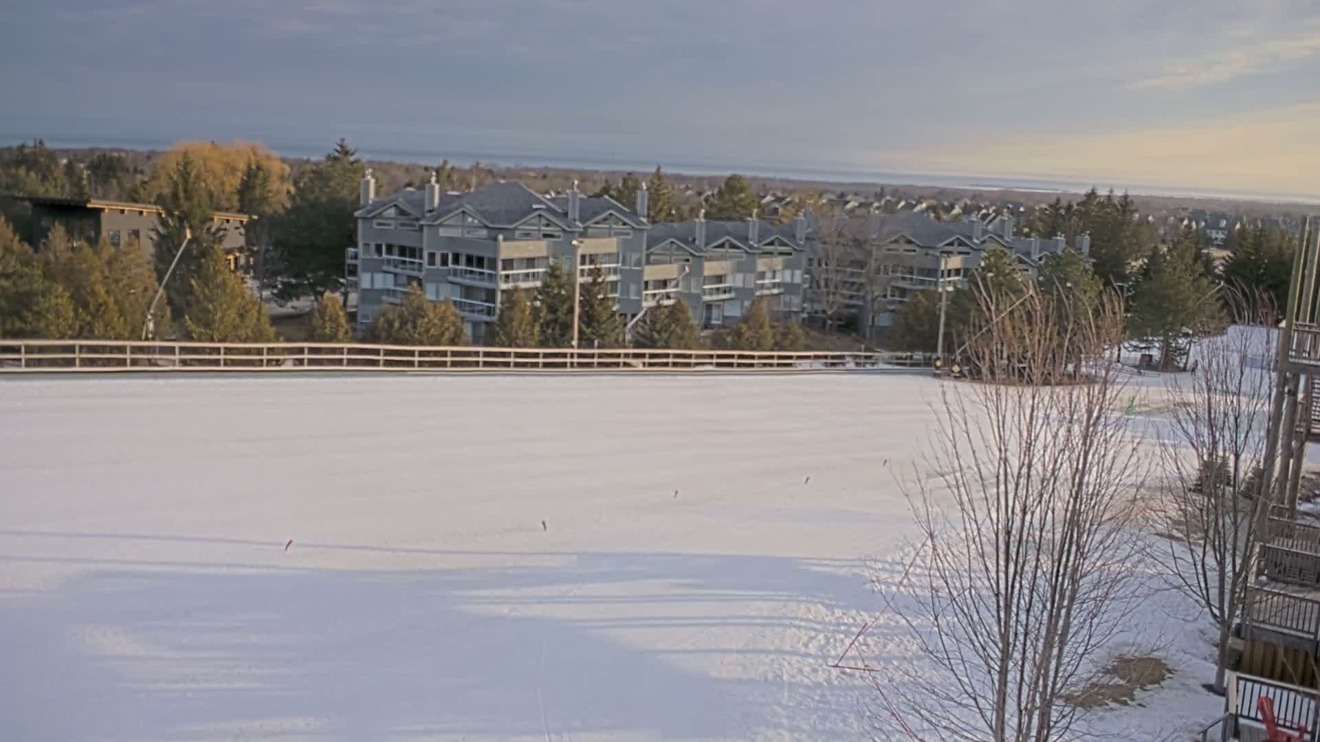 Blue Mountain Village Hotel Area & Collingwood City Skyline Live Cam - Collingwood, Blue Mountains, Simcoe, Ontario, Canada