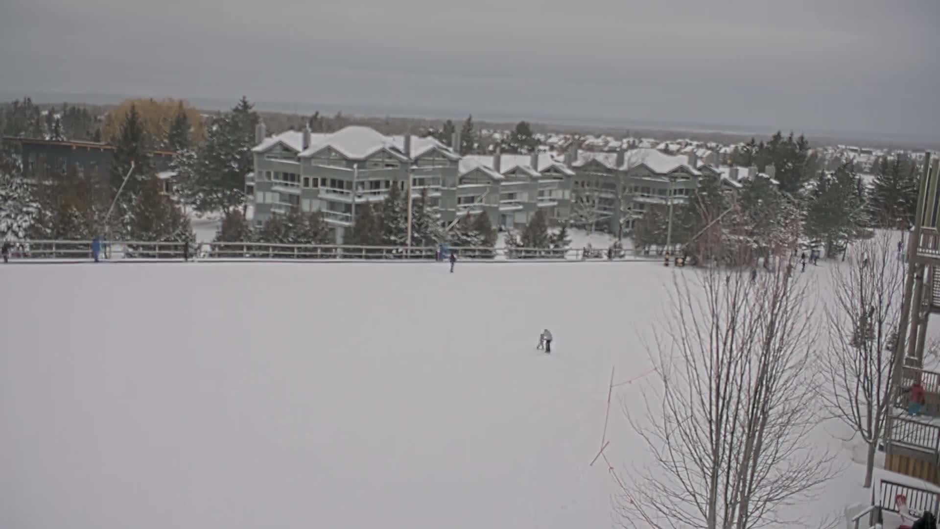 Blue Mountain Village Hotel Area & Collingwood City Skyline Live Cam - Collingwood, Blue Mountains, Simcoe, Ontario, Canada