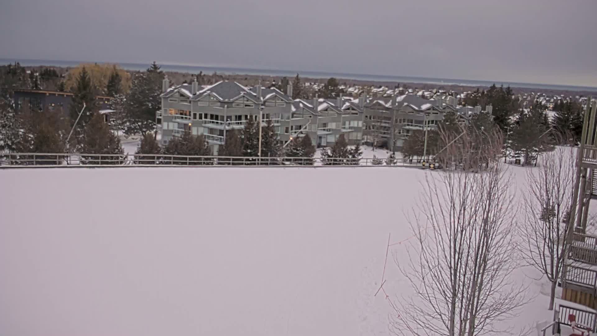 Blue Mountain Village Hotel Area & Collingwood City Skyline Live Cam - Collingwood, Blue Mountains, Simcoe, Ontario, Canada