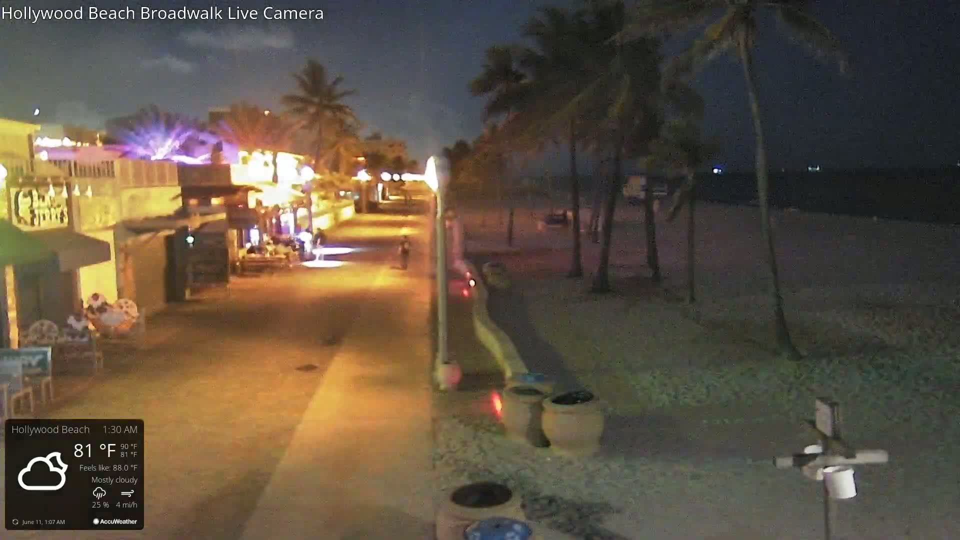 Hollywood Beach / Broadwalk & Atlantic Live Cam - Holywood, Broward, Florida, USA