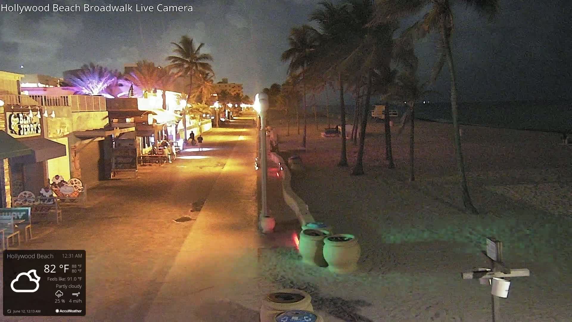 Hollywood Beach / Broadwalk & Atlantic Live Cam - Holywood, Broward, Florida, USA