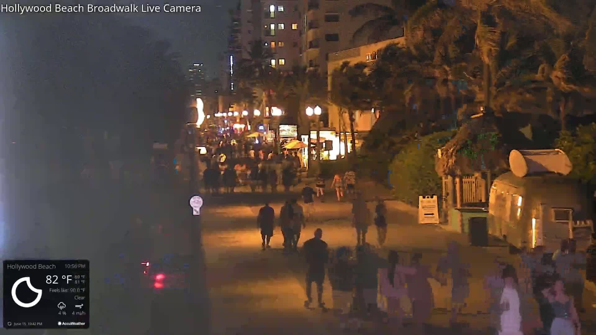Hollywood Beach / Broadwalk & Atlantic Live Cam - Holywood, Broward, Florida, USA
