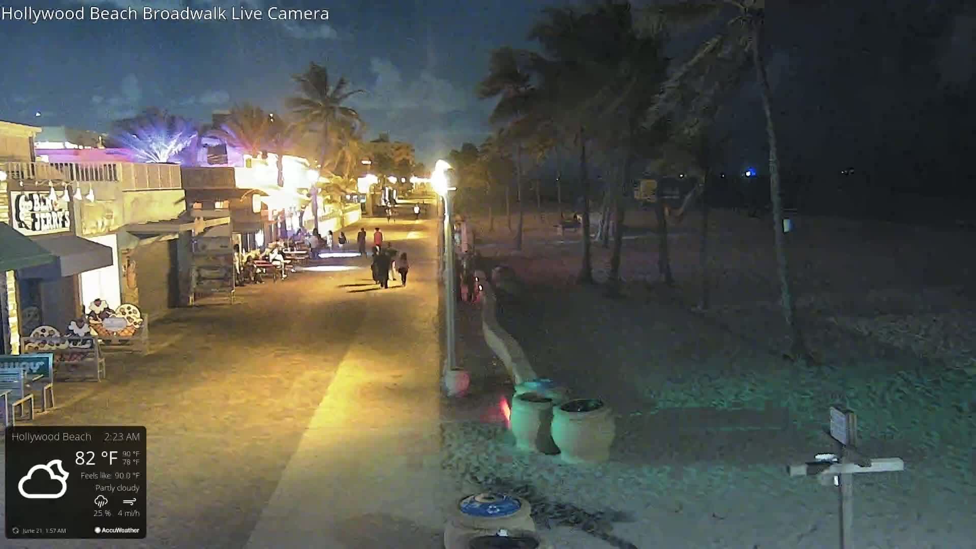 Hollywood Beach / Broadwalk & Atlantic Live Cam - Holywood, Broward, Florida, USA