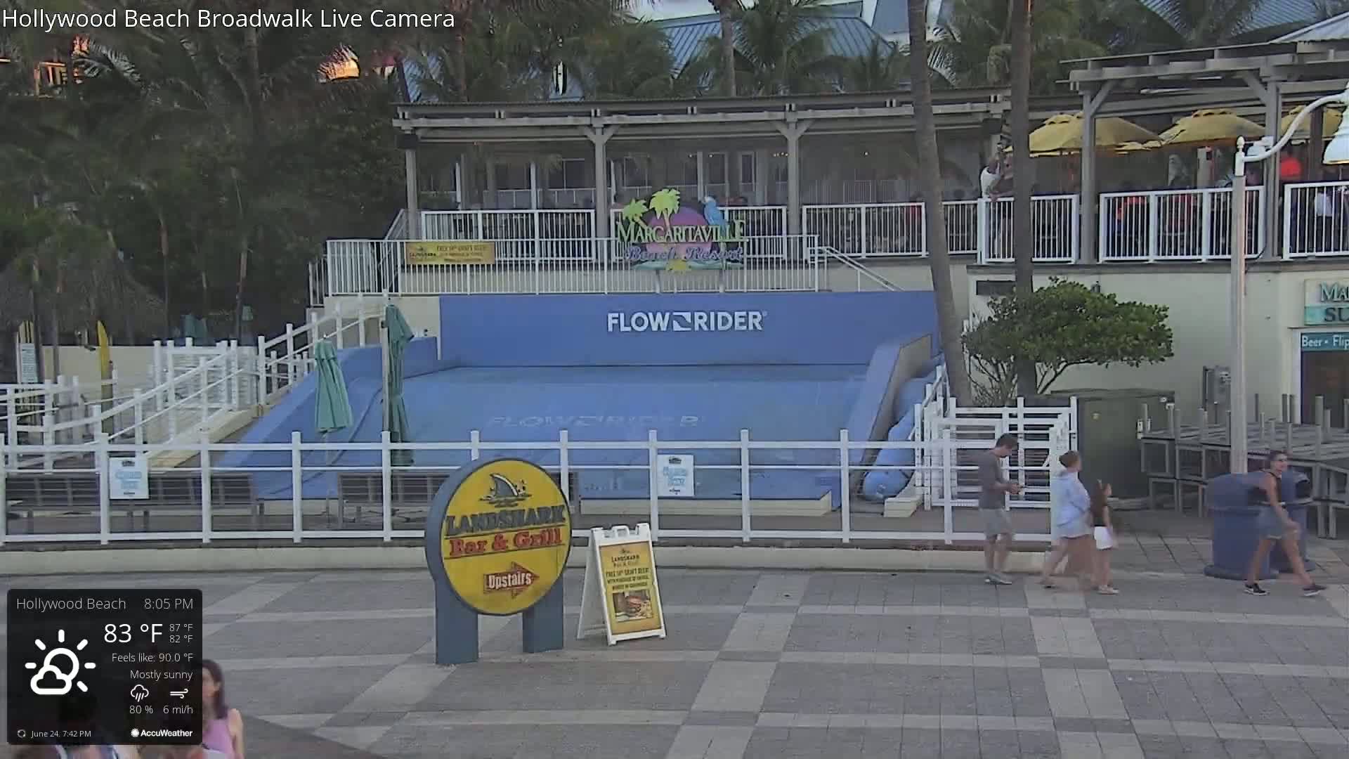 Hollywood Beach / Broadwalk & Atlantic Live Cam - Holywood, Broward, Florida, USA