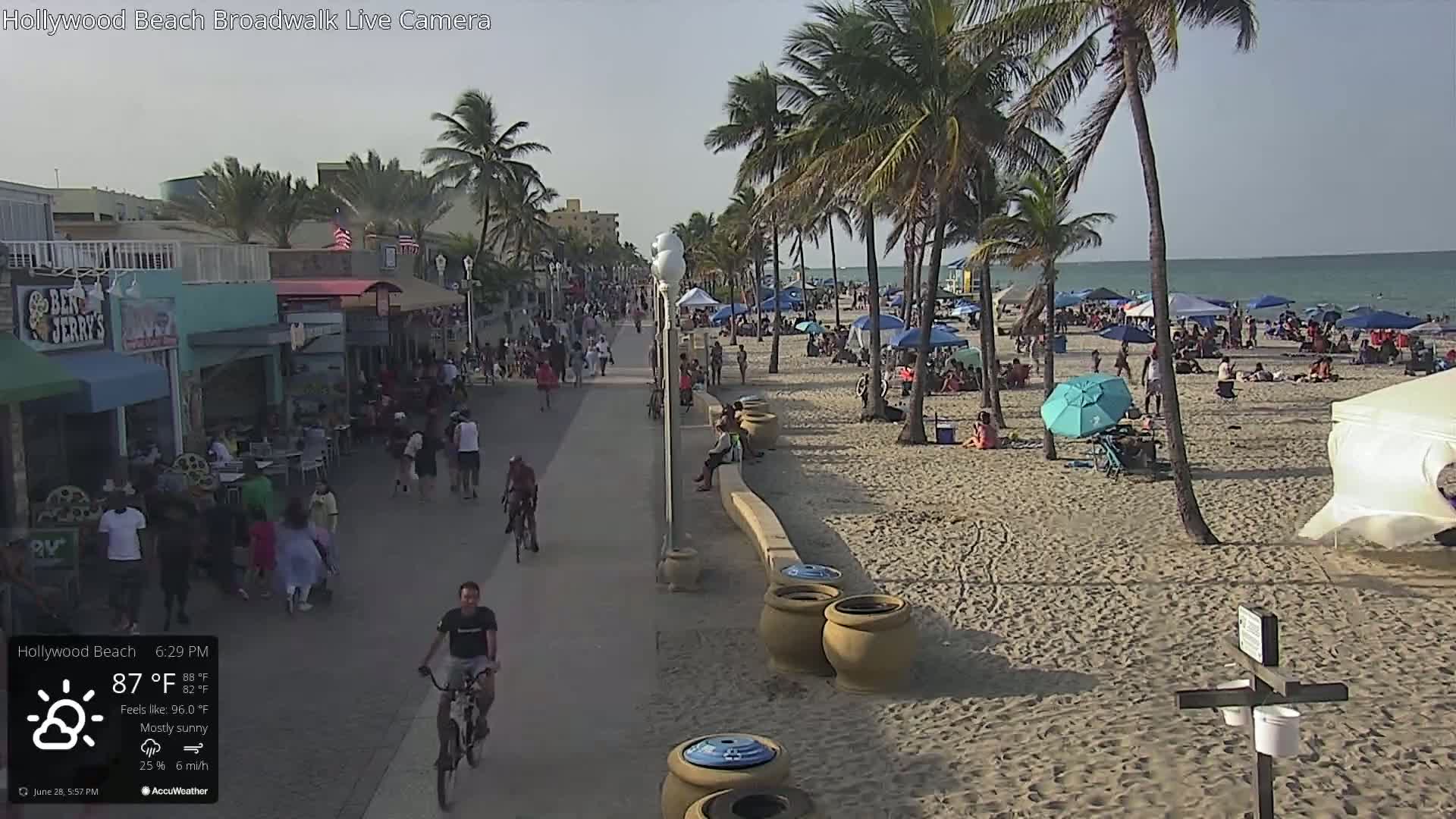 Hollywood Beach / Broadwalk & Atlantic Live Cam - Holywood, Broward, Florida, USA