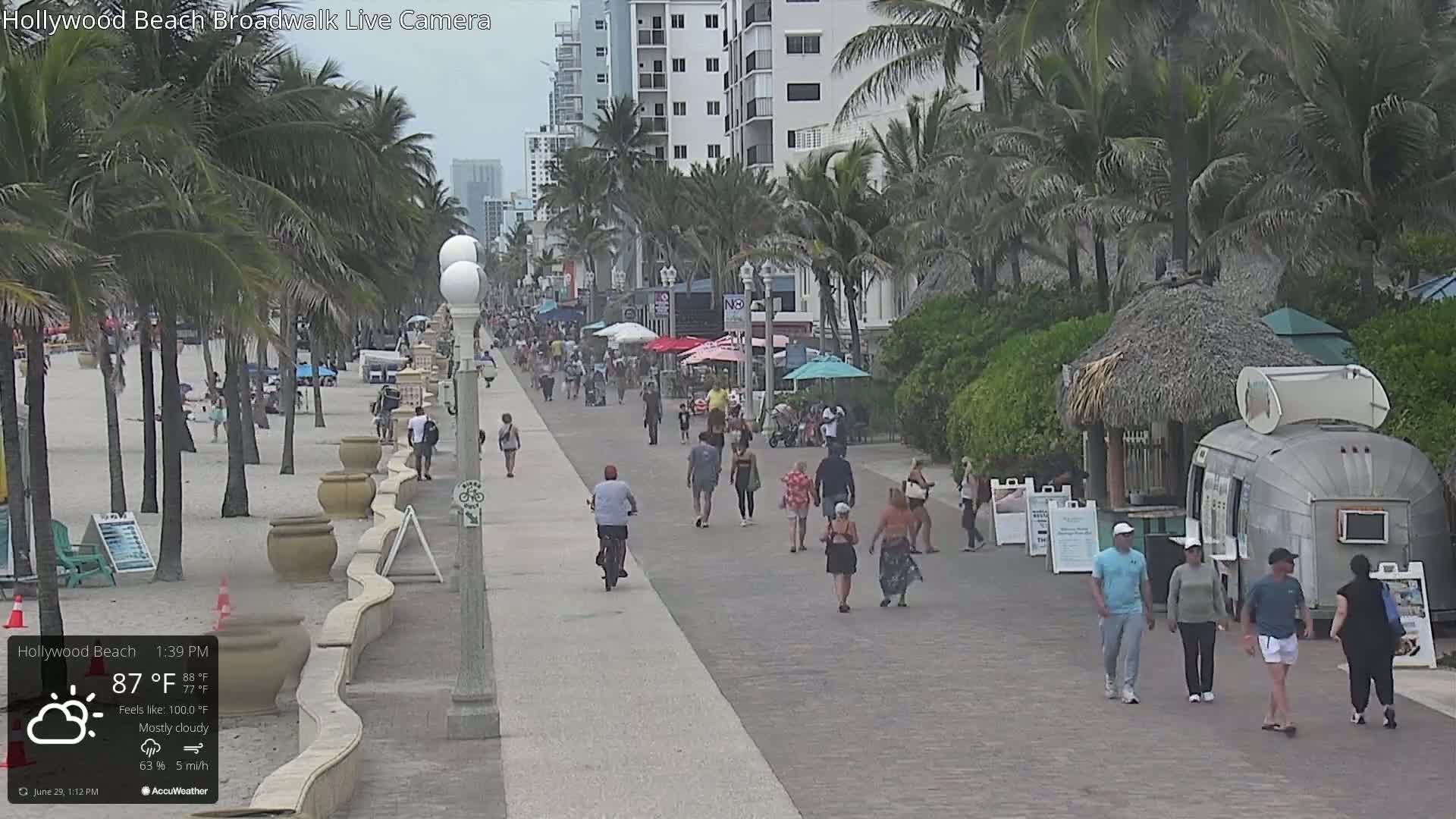 Hollywood Beach / Broadwalk & Atlantic Live Cam - Holywood, Broward, Florida, USA