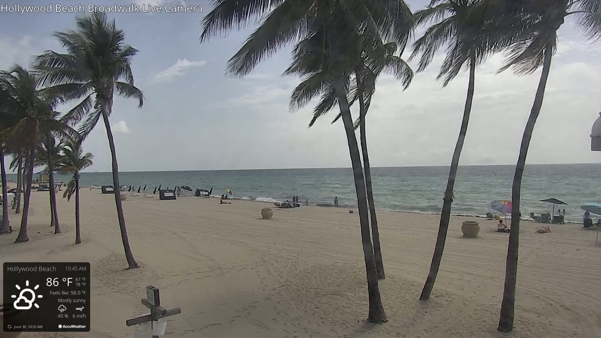 Hollywood Beach / Broadwalk & Atlantic Live Cam - Holywood, Broward, Florida, USA
