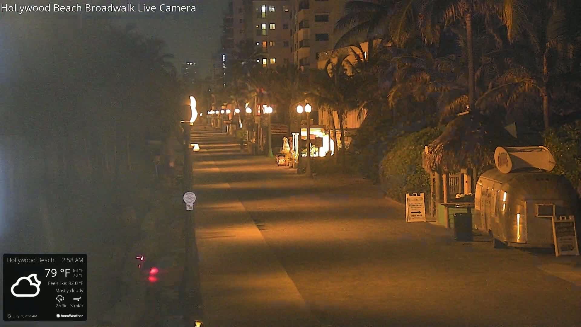 Hollywood Beach / Broadwalk & Atlantic Live Cam - Holywood, Broward, Florida, USA