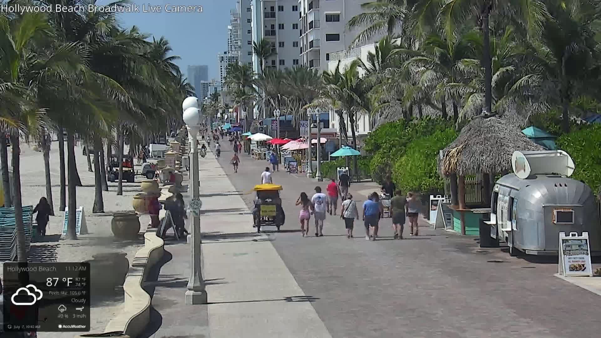 Hollywood Beach / Broadwalk & Atlantic Live Cam - Holywood, Broward, Florida, USA