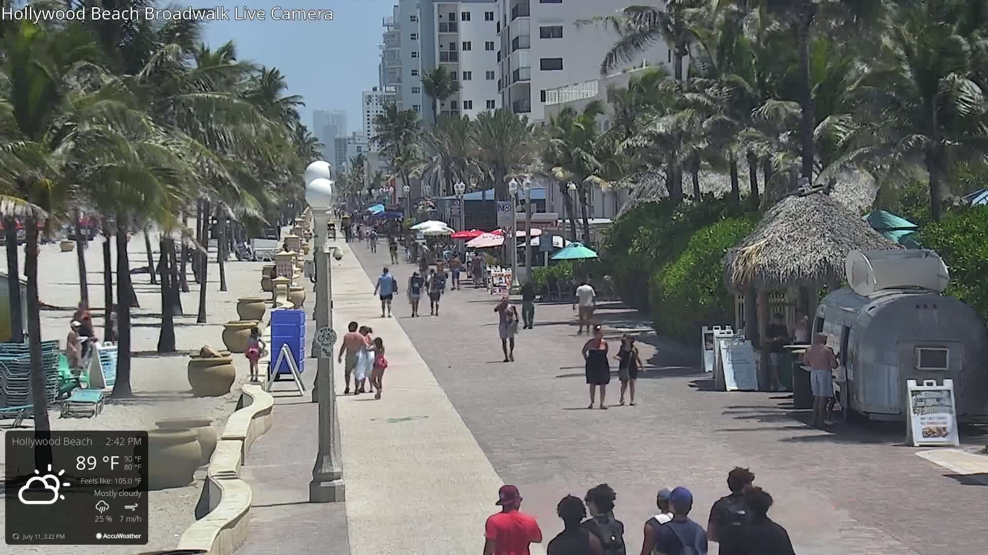 Hollywood Beach / Broadwalk & Atlantic Live Cam - Holywood, Broward, Florida, USA