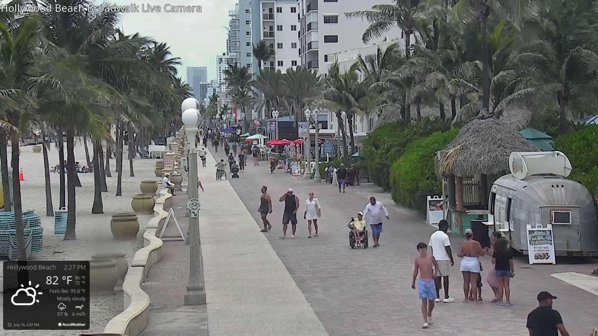 Hollywood Beach / Broadwalk & Atlantic Live Cam - Holywood, Broward, Florida, USA