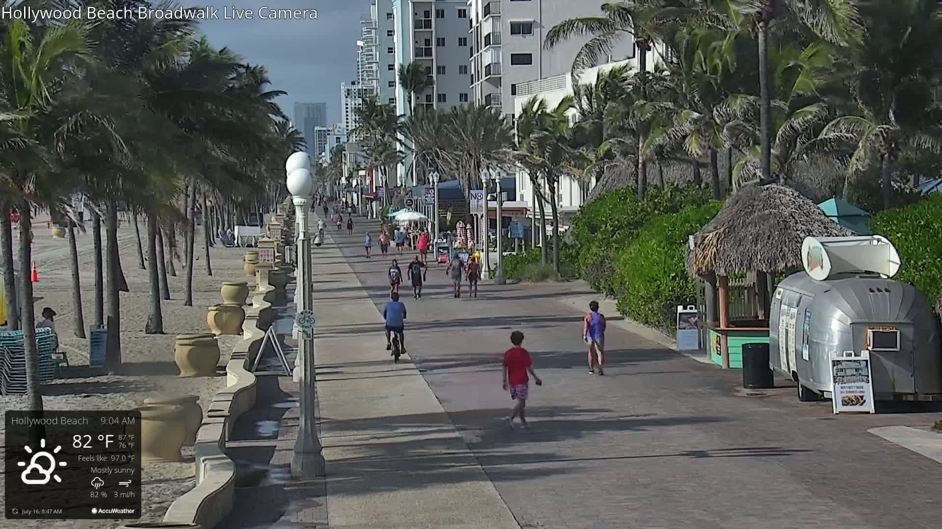 Hollywood Beach / Broadwalk & Atlantic Live Cam - Holywood, Broward, Florida, USA