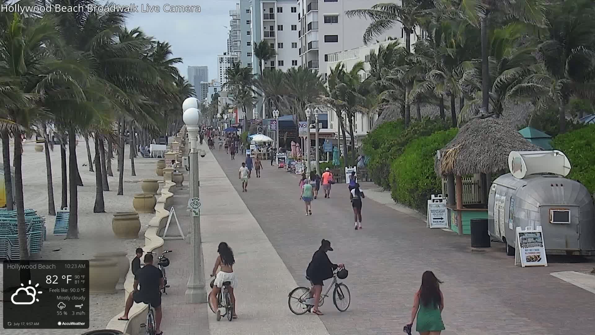 Hollywood Beach / Broadwalk & Atlantic Live Cam - Holywood, Broward, Florida, USA