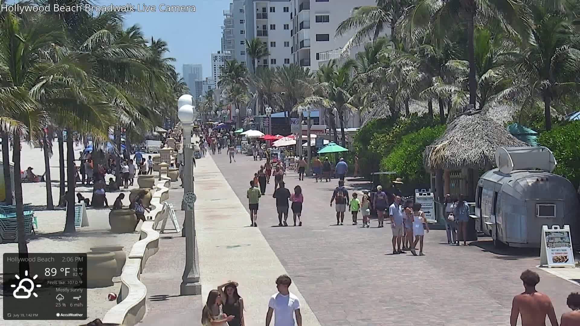 Hollywood Beach / Broadwalk & Atlantic Live Cam - Holywood, Broward, Florida, USA