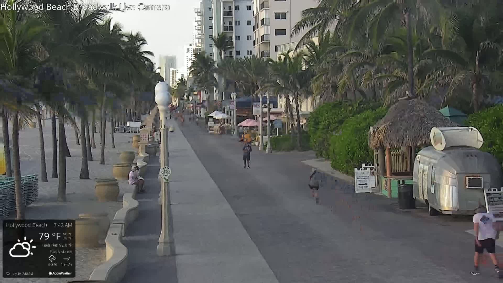 Hollywood Beach / Broadwalk & Atlantic Live Cam - Holywood, Broward, Florida, USA