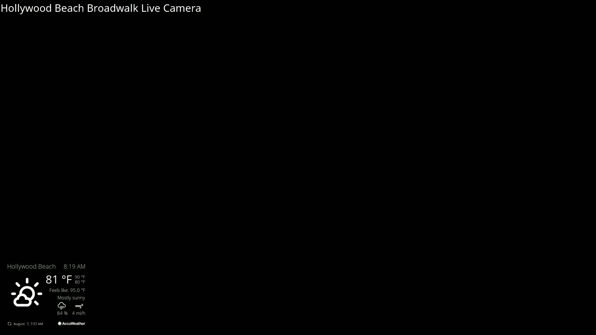 Hollywood Beach / Broadwalk & Atlantic Live Cam - Holywood, Broward, Florida, USA